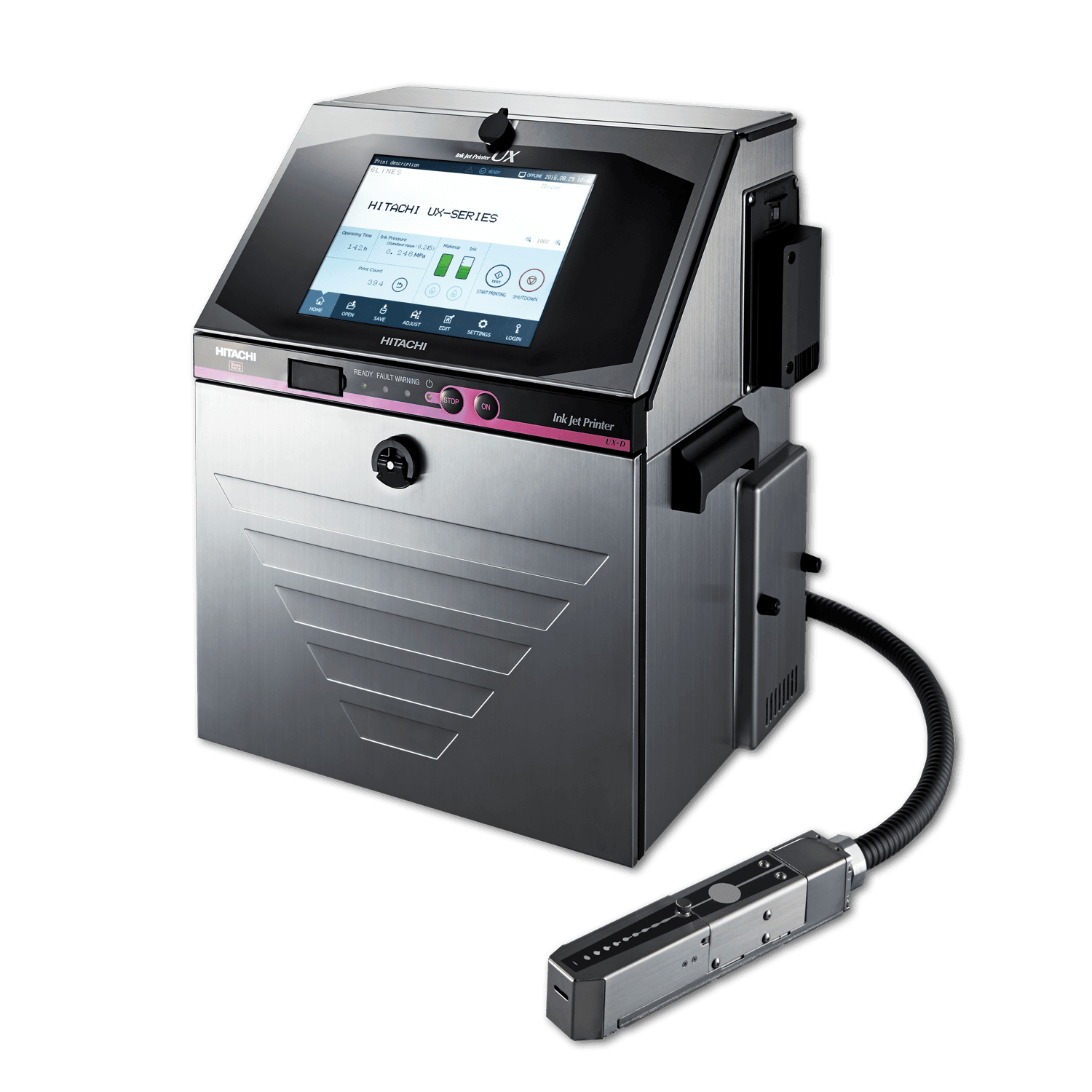 Getto di inchiostro continuo CIJ Hitachi Serie UX_Modello Macro carattere