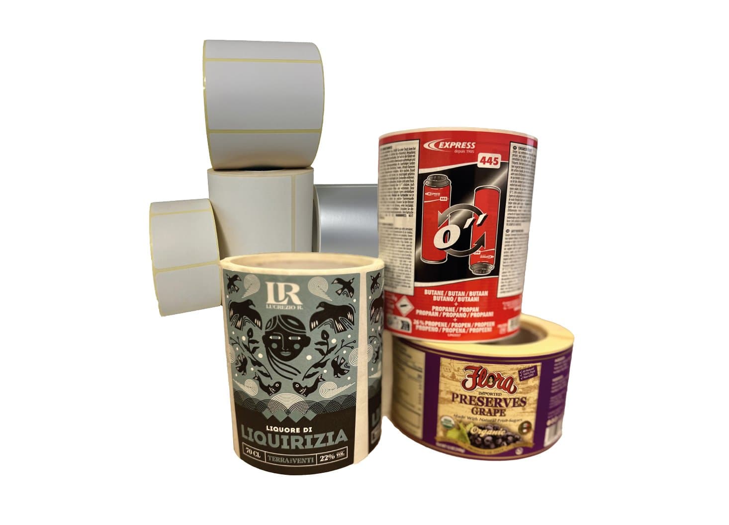 Etichette adesive in dimensioni standard e personalizzabili