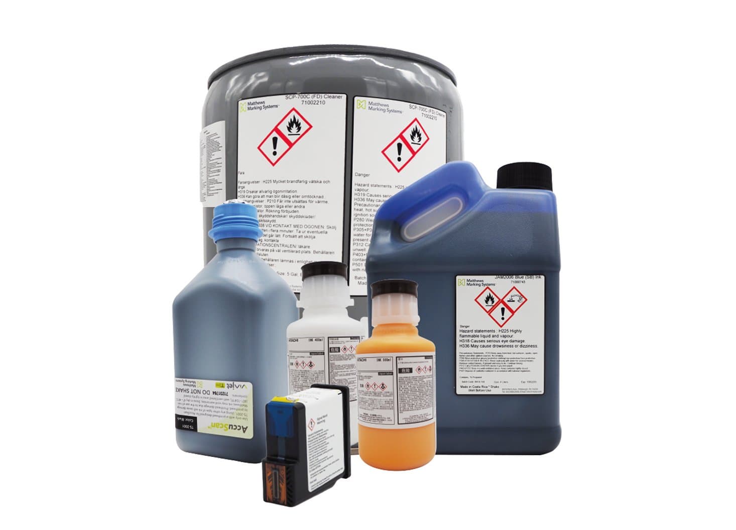 Inchiostri e solventi per la marcatura e codifica