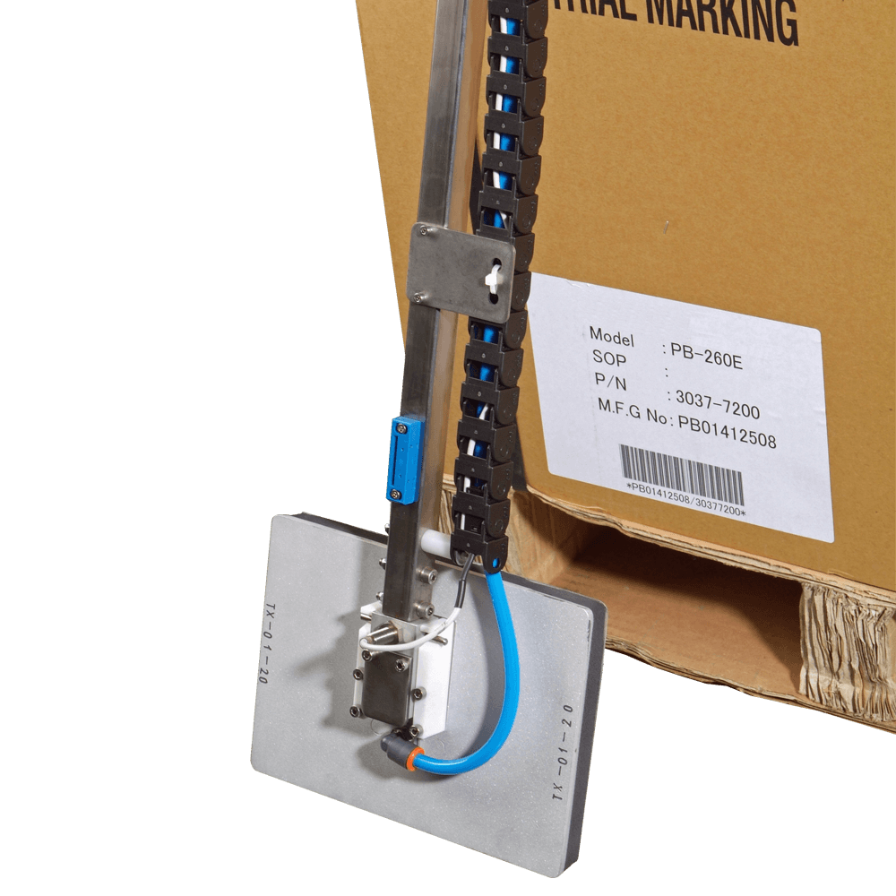 Stampa e applica etichette PA6 dettaglio applicatore