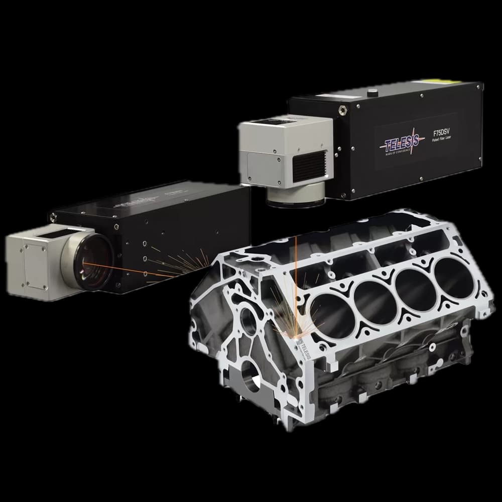 Laser Doppia Testa Dual Head Telesis Marcatura su due lati