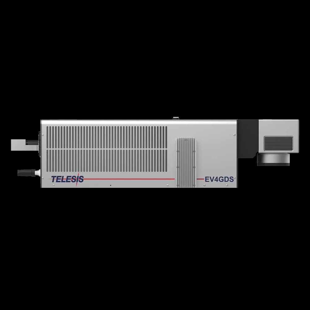 Telesis Laser Green Marcatura a Freddo Testa di stampa vista laterale