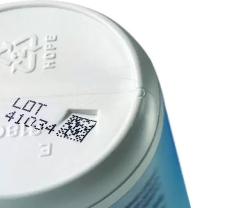 Telesis Laser UV One Marcatura lotto su plastica